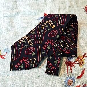 Vicky Davis Black Tie Black Retro Vintage 58 Inch EUC